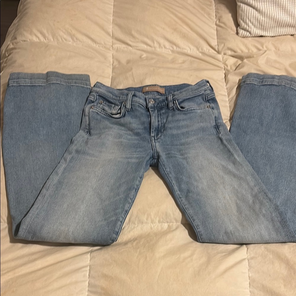 Seven7 Blue Straight Leg Jeans